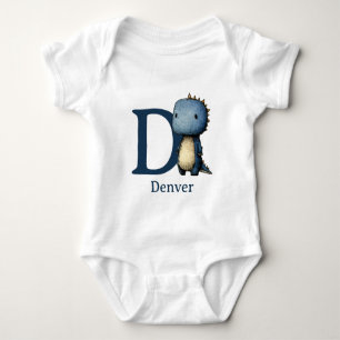 Body Para Bebê D é para Dinossauro Personalizar