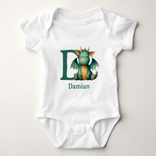 Body Para Bebê D é para Dragão Personalizar