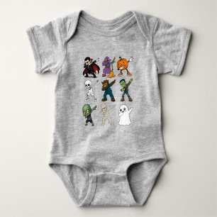Body Para Bebê Dabbing de caracteres de Dia de as Bruxas engraçad