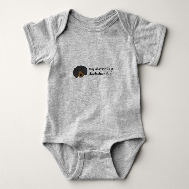 Body Para Bebê dachshund (Frente)