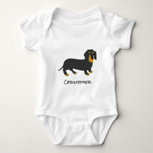 Body Para Bebê Dachshund Design Personalizado
