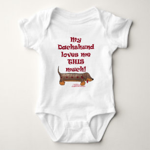 Body Para Bebê Dachshund Love Meter