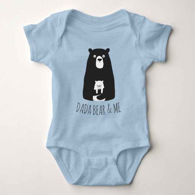 Body Para Bebê DADA BEAR & ME | Filhos Pais Filha Filho Dada Bear (Frente)