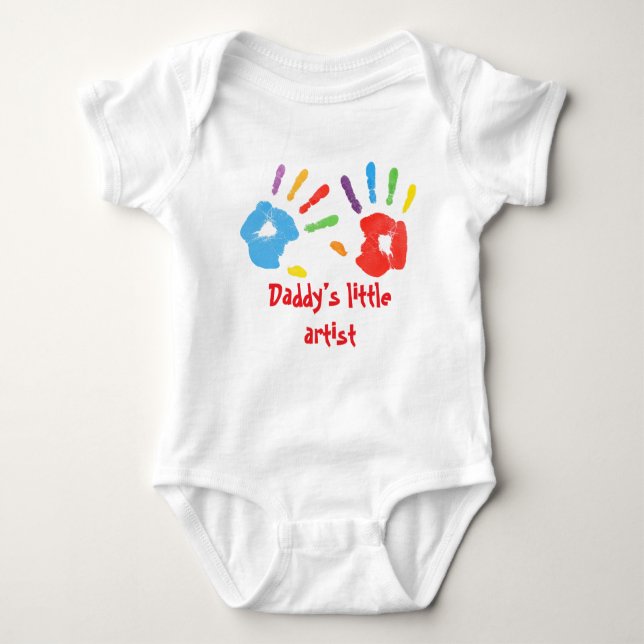 Body Para Bebê Daddy’s Little Artist (Frente)
