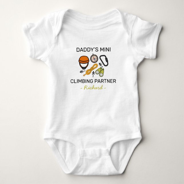 Body Para Bebê Daddy’s Mini Climbing Partner Cute Climber (Frente)