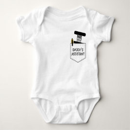 Body Para Bebê Daddy's Assistant, chiropractic baby, chiro tee, 