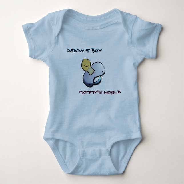 Body Para Bebê Daddy's boy & Mommy's world (Frente)