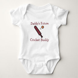 Body Para Bebê Daddy's Future Cricket Buddy | Custom Cricket