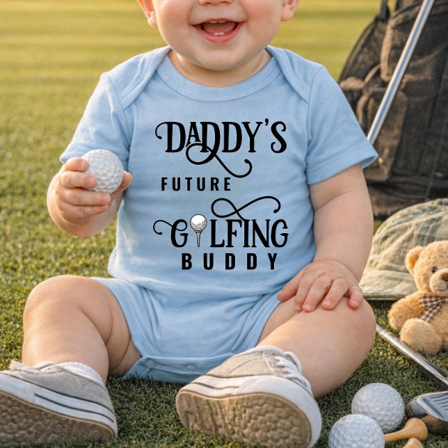 Body Para Bebê Daddy's Future Golfing Buddy Baby Bodysuit (Criador carregado)