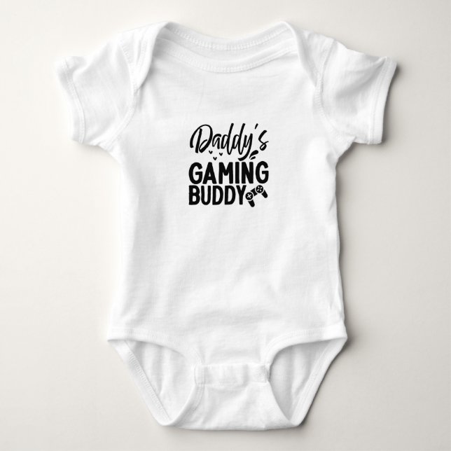 Body Para Bebê Daddys Gaming Buddy (Frente)
