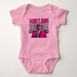 Body Para Bebê Daddy's Home Rosa Trump