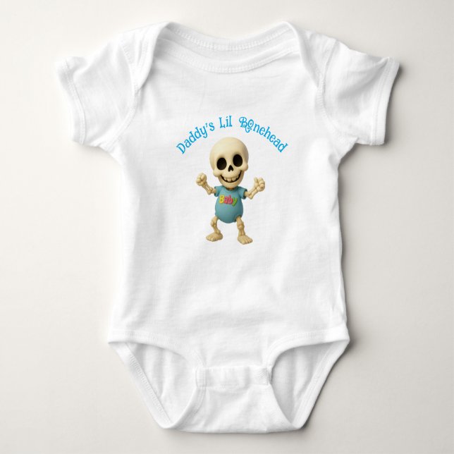 Body Para Bebê Daddy's Lil Bonehead One-Piece  (Frente)