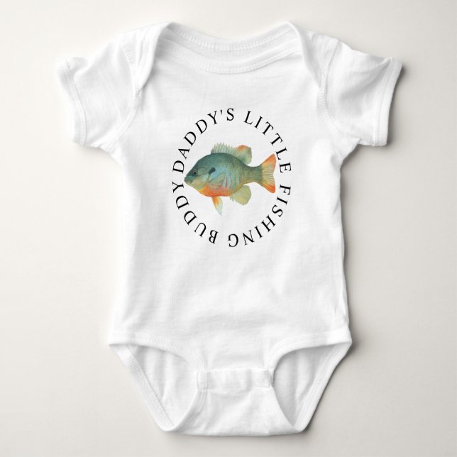 Body Para Bebê Daddys Little Fisheries Buddy Bodydress (Frente)