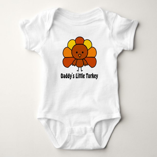 Body Para Bebê Daddys Little Turkey (Frente)