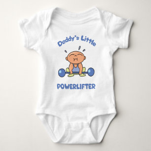 Body Para Bebê Daddys pouco Powerlifter caçoa o esporte