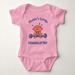 Body Para Bebê Daddys pouco Powerlifter caçoa o esporte