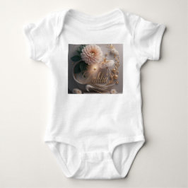 Body Para Bebê Dahlia Ballet Bloom Design Artístico Floral