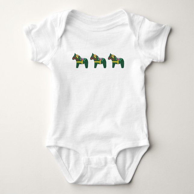 Body Para Bebê Dala Horse Baby Romper (Frente)