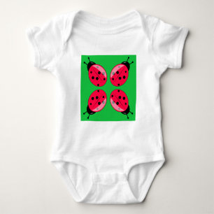 Body Para Bebê Damibugs Vermelhos