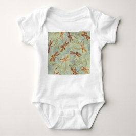 Body Para Bebê Dança de Dragonfly Dourada