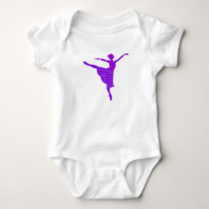 Body Para Bebê Dançarina de Balé Roxo Ano Novo Deseja Baby Jersey