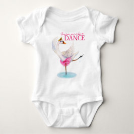 Body Para Bebê Dance swan bailarina whimsy art slogan roupa