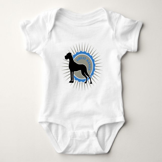 Body Para Bebê Danes Gigantes - Estrela, Dane (Frente)