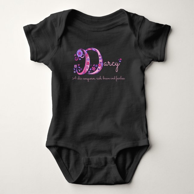 Body Para Bebê Darcy dá nome ao costume decorativo (Frente)