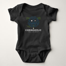 Body Para Bebê Dark Mode Coder Baby Gift | Developer New