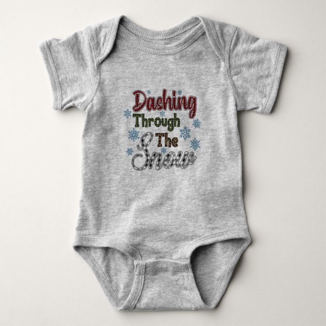 Body Para Bebê Dashing Through The Snow Baby Bodydress (Frente)