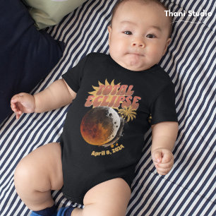 Body Para Bebê Data Personalizável Total Eclipse Modern Vintage 9