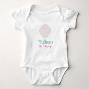Body para Bebê de Aniversário com Conchas de Verão