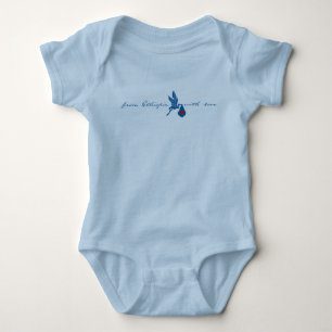 Body Para Bebê De Etiópia com amor - azul