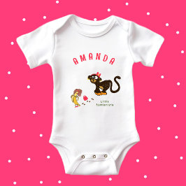 Body para bebê de macaco pequeno