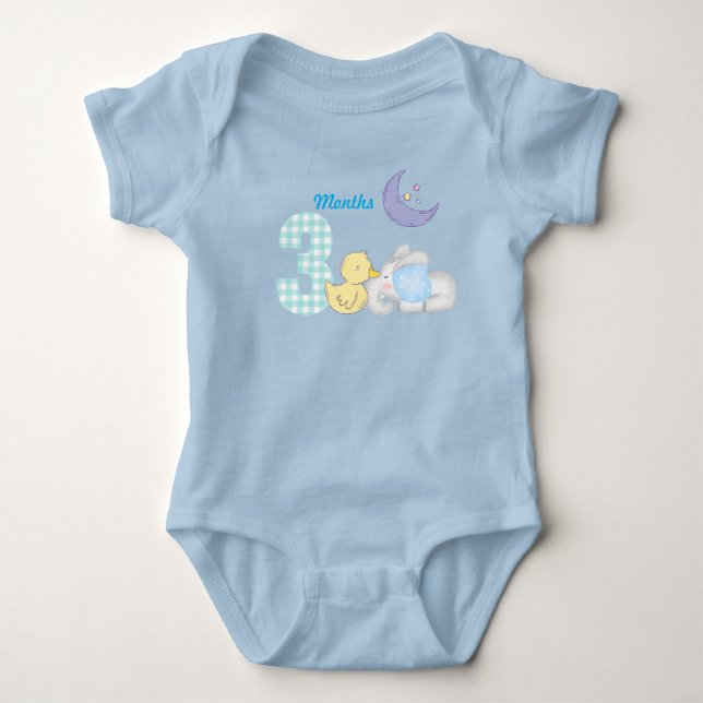 Body para bebê de três meses (Frente)