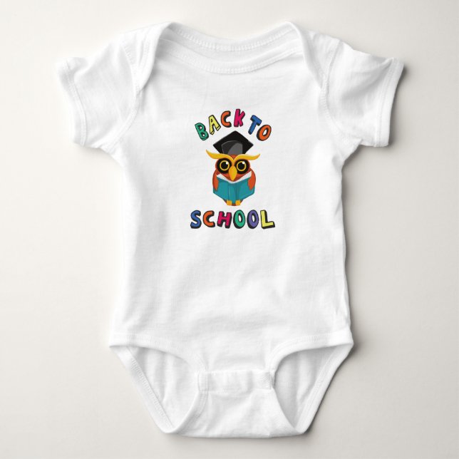 Body Para Bebê De volta à escola (Frente)