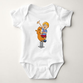 Body Para Bebê De vrolijke jongen op de wipkip