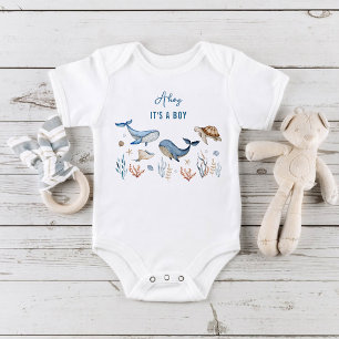 Body Para Bebê Debaixo do mar Ei, é um menino