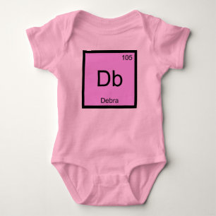 Body Para Bebê Debra Nome Elemento Químico Tabela Periódica