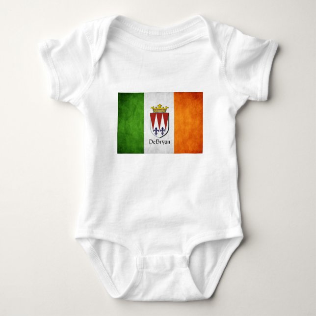 Body Para Bebê DeBryan Irish Flag (Frente)