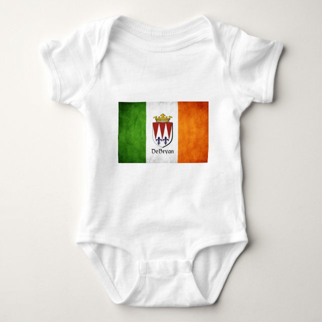 Body Para Bebê DeBryan Irish Flag (Frente)