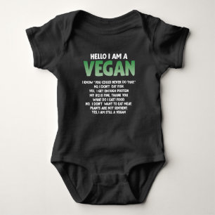 Body Para Bebê Declaração de Ativismo Pro Vegan Gym Athlete Veg