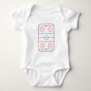Body Para Bebê Decoração do jogo de hóquei do diagrama da pist
