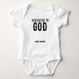 BODY PARA BEBÊ DEDICADO A DEUS TEXTO PRETO RESFRIANTE PERSONALIZÁ