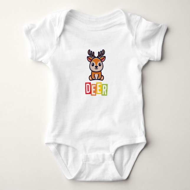 Body Para Bebê Deer Baby Jersey Bodycase (Frente)