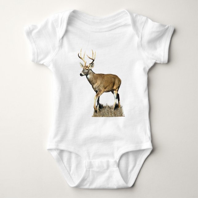 Body Para Bebê Deer Buck Branco (Frente)