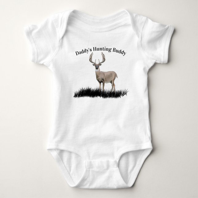 Body Para Bebê Deer Hunting Buddy (Frente)