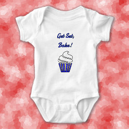Body Para Bebê Definir cupcake azul assar