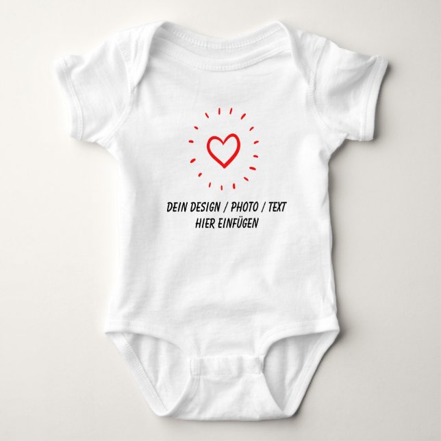 Body Para Bebê DEIN DESIGN/TEXT/FOTO-HERZ Kinderkörper (Frente)
