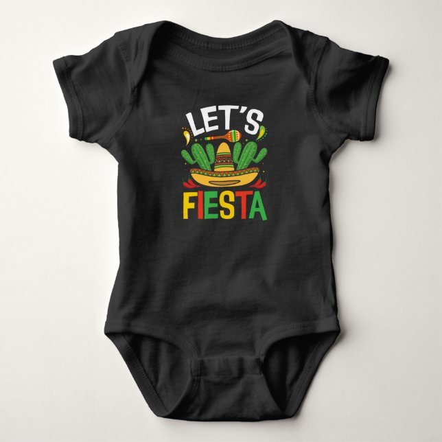 Body Para Bebê Deixe Fiesta Cinco De Mayo (Frente)